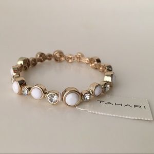 Tahari White & Gold Bracelet